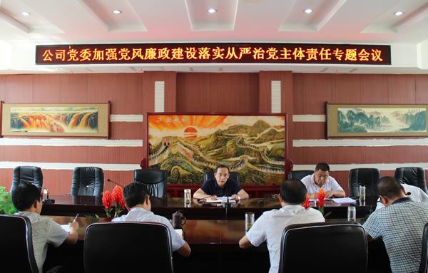 隴運集團公司黨委召開加強黨風廉政建設，全面從嚴治黨落實主體責任專題會議