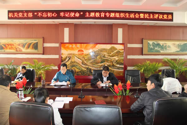 隴運集團(tuán)公司機(jī)關(guān)黨支部召開“不忘初心、牢記使命”主題教育專題組織生活會和民主評議黨員會